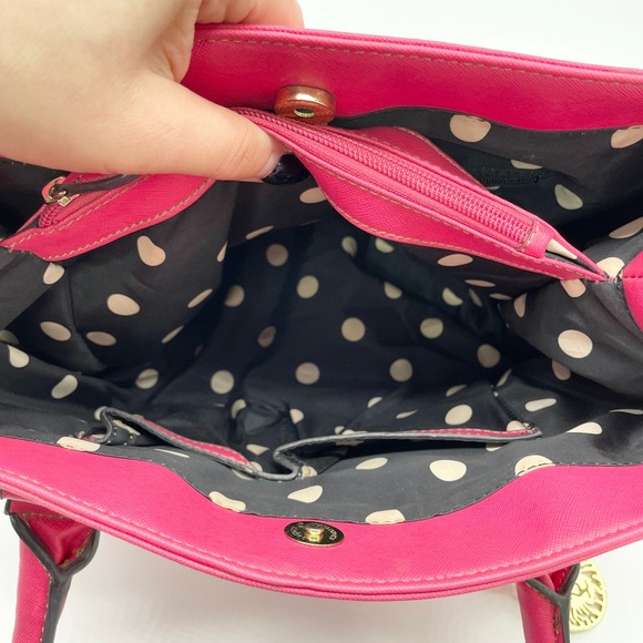 Anne Klein Satchel Shoulder Bag Girly Pink Satchel Y2K Polished Elle Coquette - Picture 13 of 16